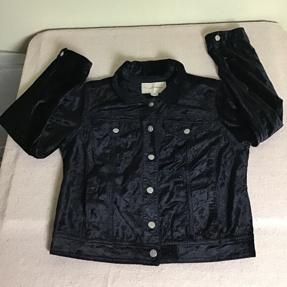 Anthropologie Pilcro and the letterpress velvet Jean  jacket size Large EUC - Picture 4 of 11